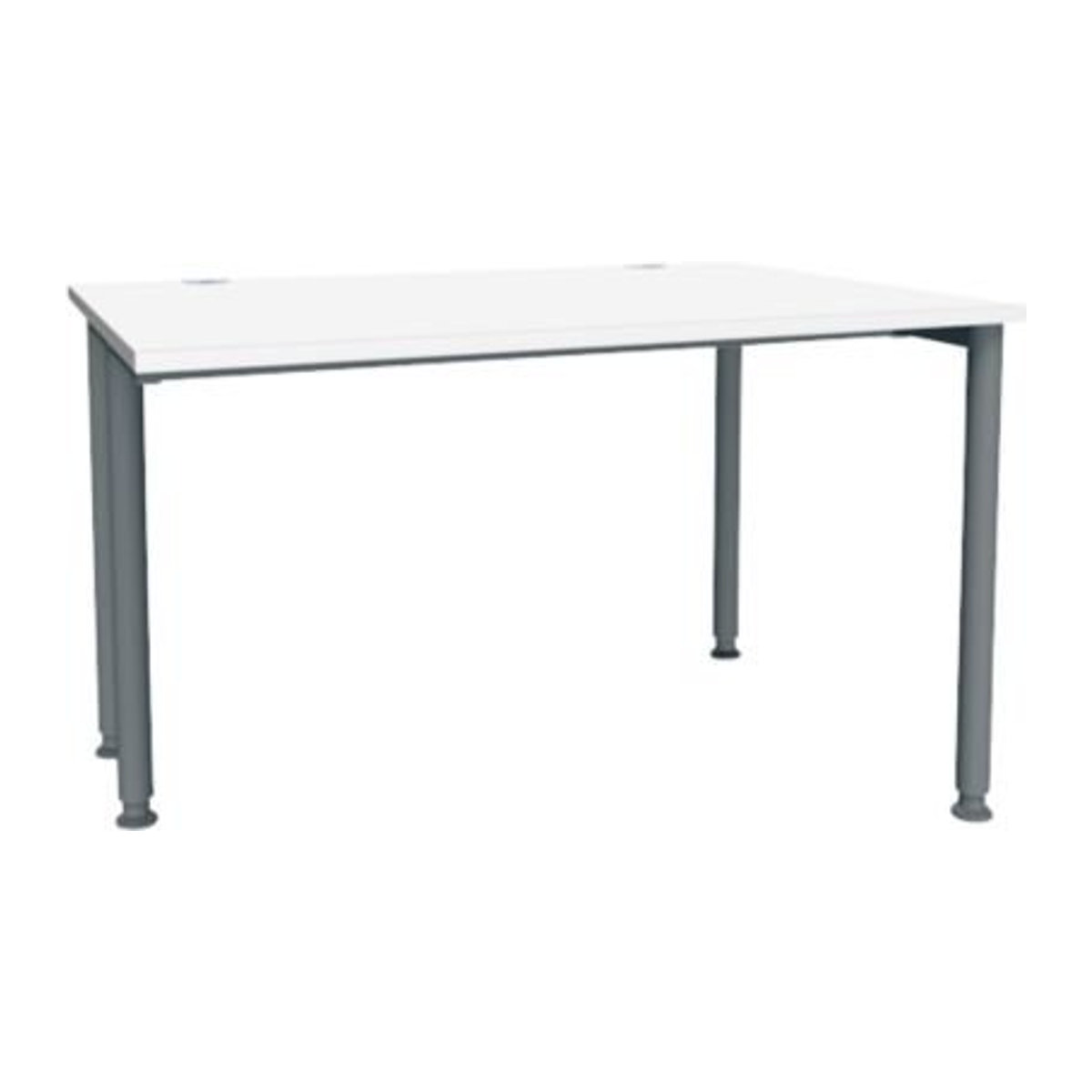 Schäfer Shop Genius Schreibtisch MODENA FLEX, einseitig verkürzt, Weiß/Anthrazit, Breite: 120 cm - Bild 1