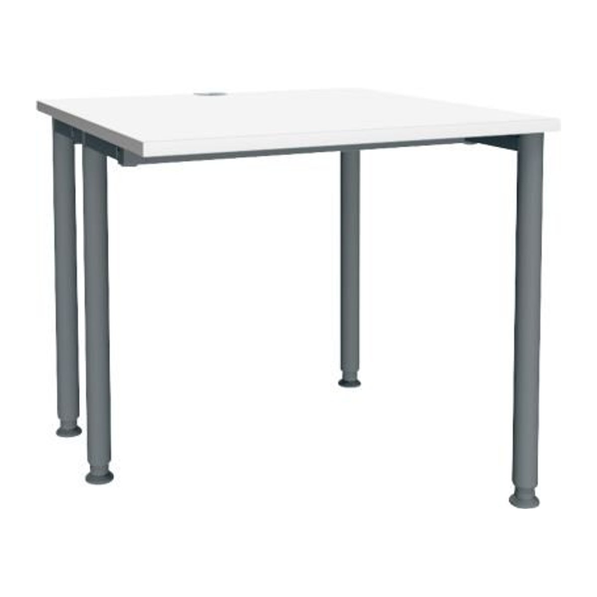Schäfer Shop Genius Schreibtisch MODENA FLEX, einseitig verkürzt, weiß/anthrazit, Breite: 80 cm - Bild 1