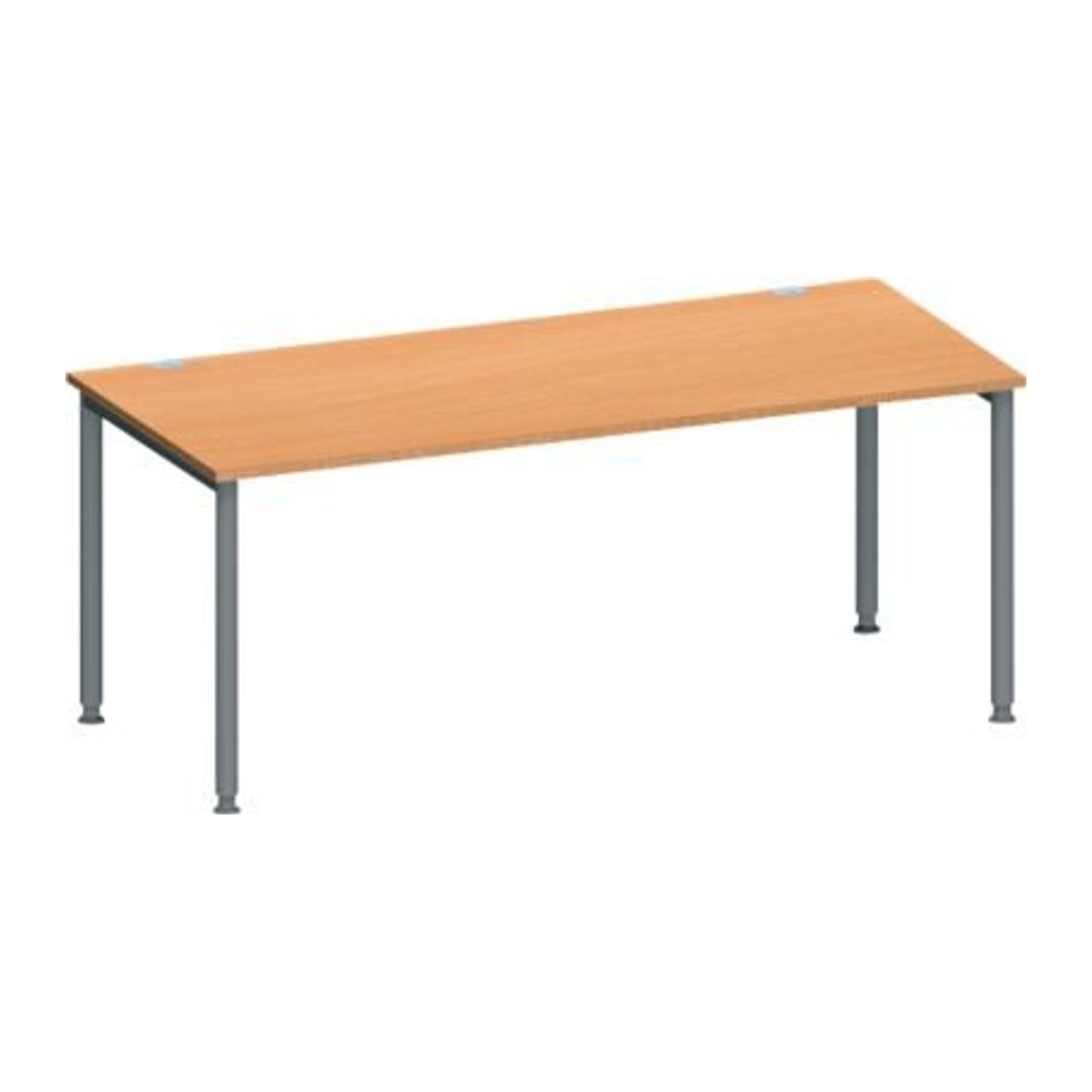 Schäfer Shop Genius Schreibtisch MODENA FLEX mit 4-Fuß-Rundrohr in Buche und Anthrazit, B: 180 cm, T: 80 cm - Bild 1