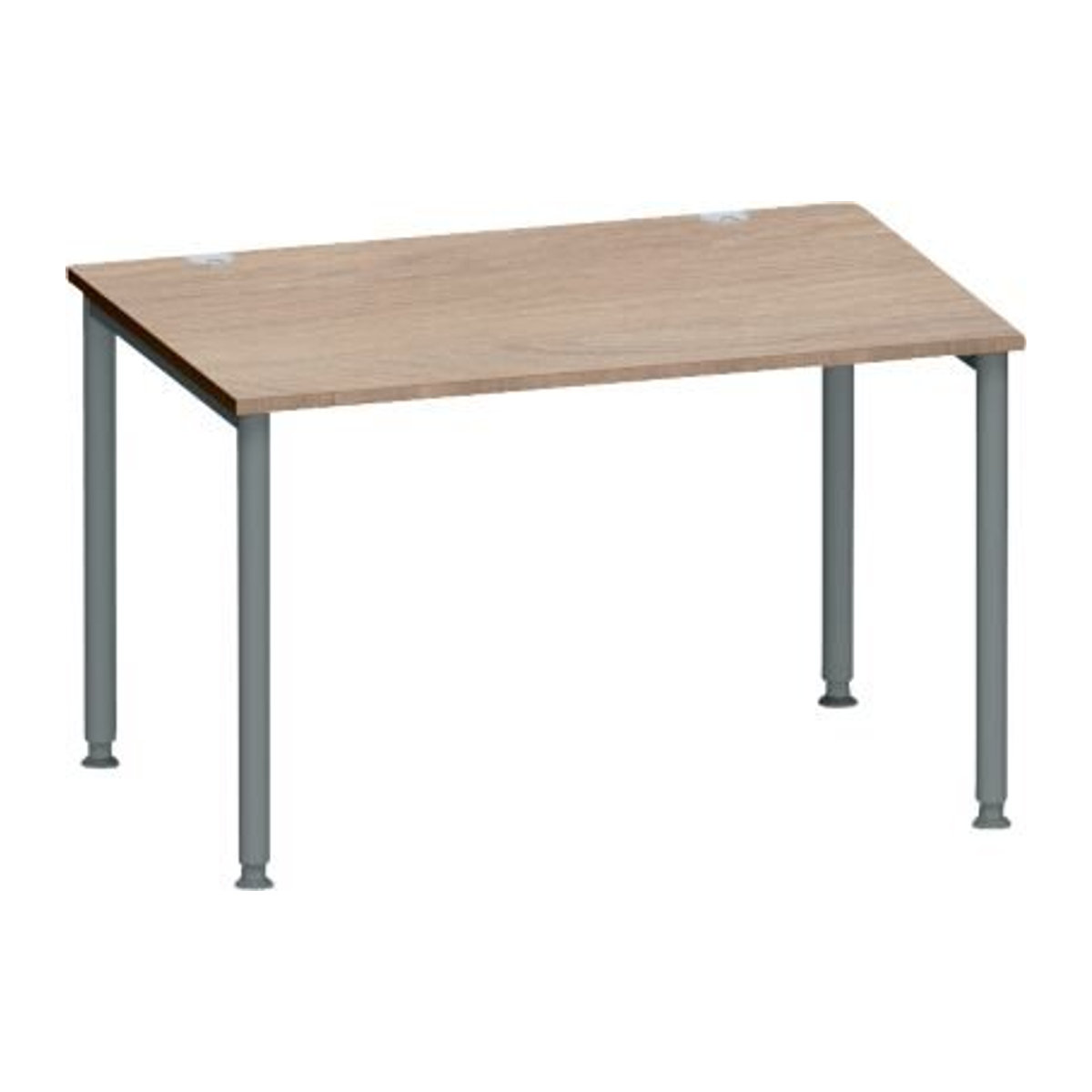 Schäfer Shop Genius Schreibtisch MODENA FLEX mit 4-Fuß-Rundrohr in Eiche Natur und Anthrazit, B: 120 cm, T: 80 cm - Bild 1