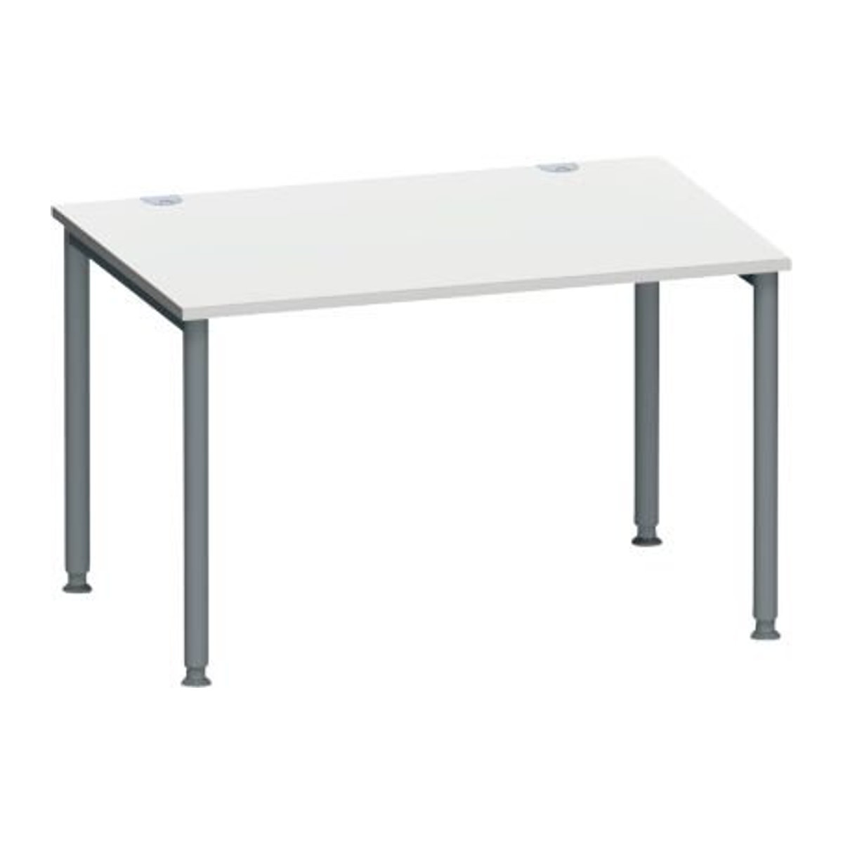 Schäfer Shop Genius Schreibtisch MODENA FLEX mit 4-Fuß-Rundrohr in Lichtgrau und Anthrazit, B: 120 cm, T: 80 cm - Bild 1
