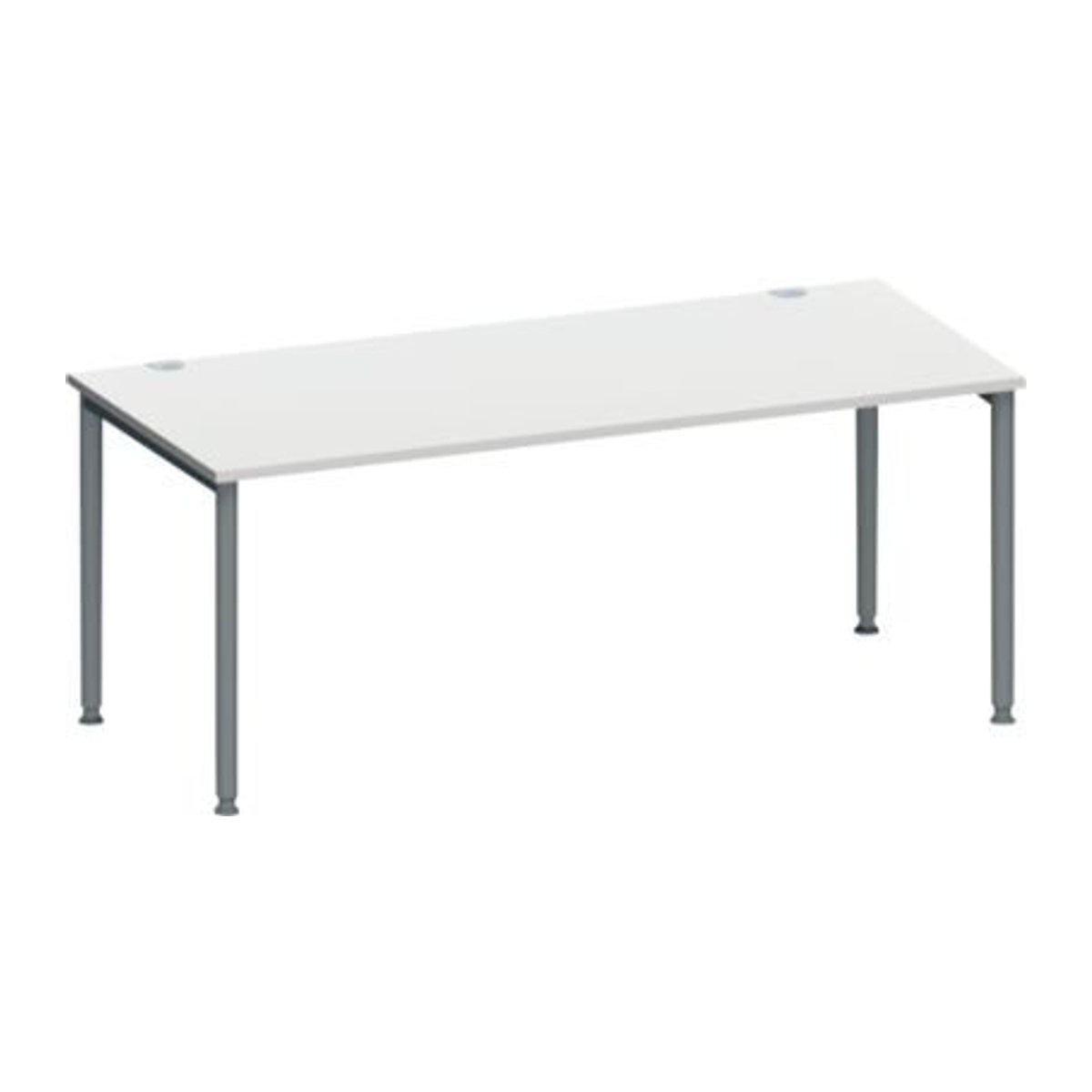 Schäfer Shop Genius Schreibtisch MODENA FLEX mit 4-Fuß-Rundrohr in Lichtgrau und Anthrazit, B: 180 cm, T: 80 cm - Bild 1