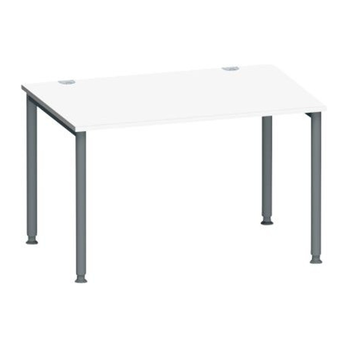 Schäfer Shop Genius Schreibtisch MODENA FLEX mit 4-Fuß-Rundrohr in Weiß/Anthrazit, B: 120 cm, T: 80 cm - Bild 1