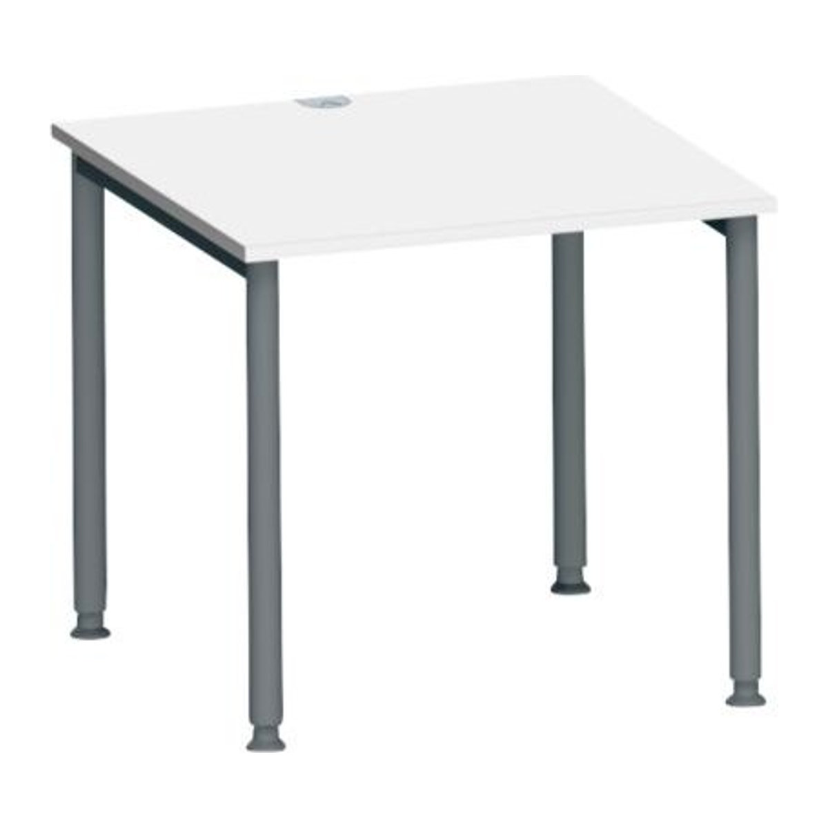 Schäfer Shop Genius Schreibtisch MODENA FLEX mit 4-Fuß-Rundrohr in Weiß/Anthrazit, B: 80 cm, T: 80 cm - Bild 1