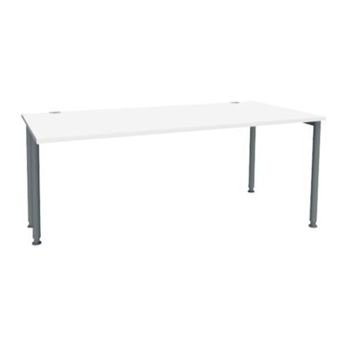 Schäfer Shop Genius Schreibtisch MODENA FLEX modern, einseitig verkürzt, weiß/anthrazit, Breite: 180 cm - Bild 1