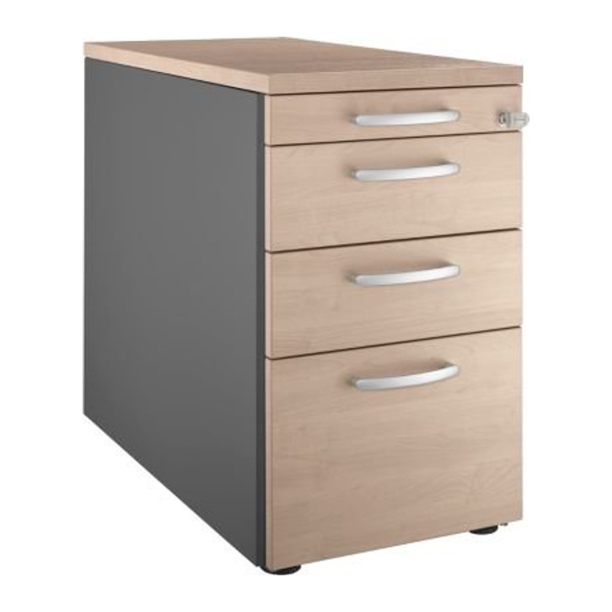 Schäfer Shop Genius Standcontainer 1336 mit Rundgriff, anthrazit/Eiche-Dekor, B: 43,5 cm, H: 71,7 cm - Bild 1