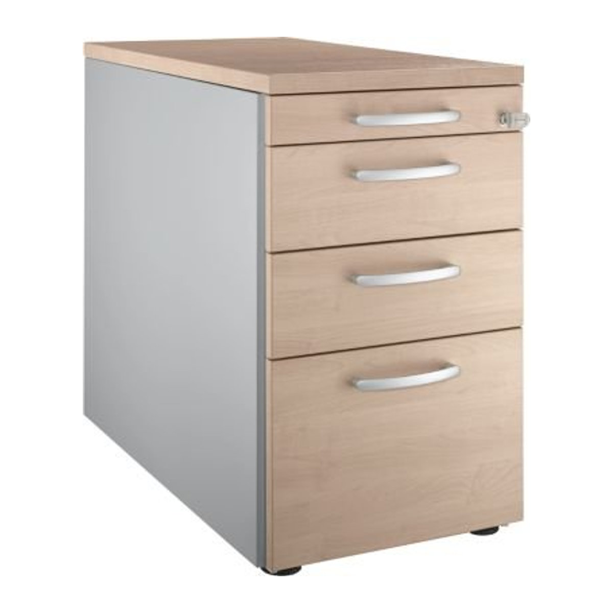 Schäfer Shop Genius Standcontainer 1336 Rollcontainer in Weiß und Eiche-Dekor, B: 43,5 cm, H: 71,7 cm - Bild 1