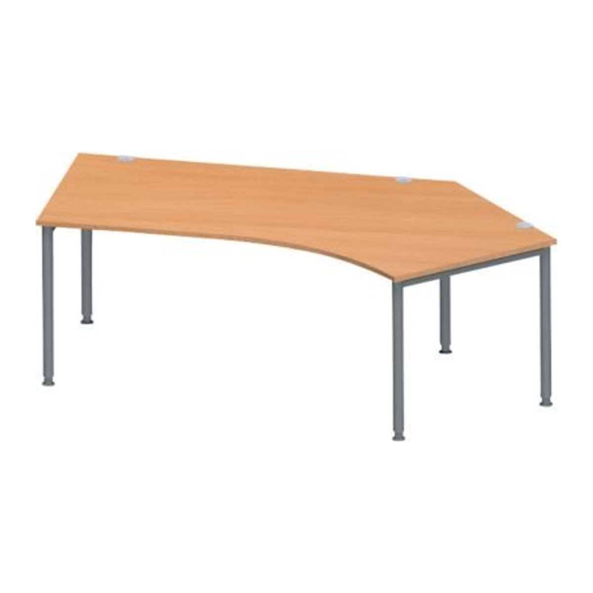 Schäfer Shop Genius Winkelschreibtisch MODENA FLEX 135 Grad mit Ansatz rechts in Buche und Anthrazit - Bild 1