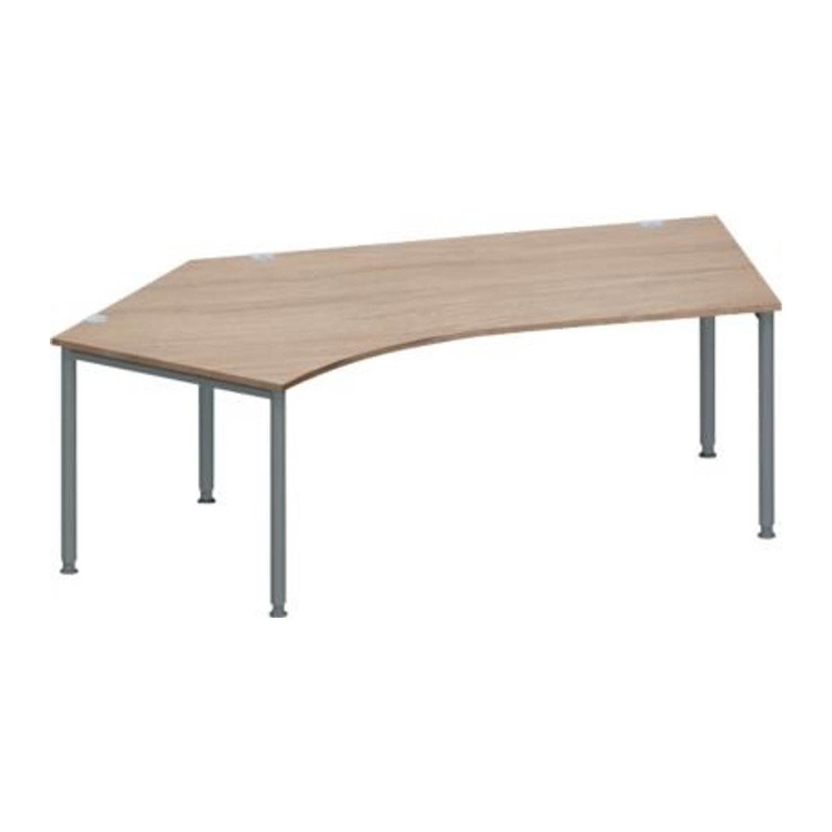 Schäfer Shop Genius Winkelschreibtisch MODENA FLEX 135 Grad mit linkem Ansatz in Eiche und Anthrazit - Bild 1