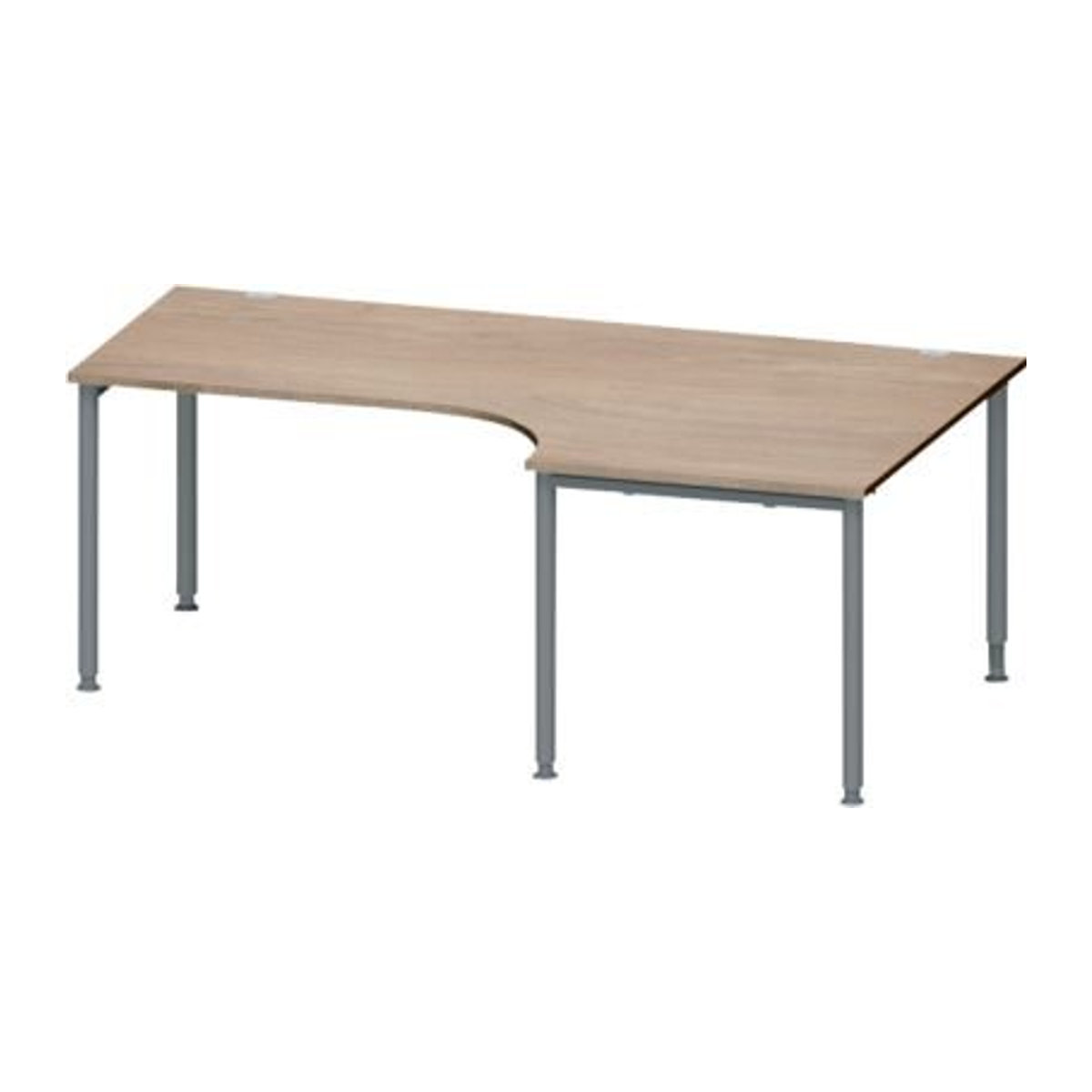 Schäfer Shop Genius Winkelschreibtisch MODENA FLEX 90 Grad in Eiche und Anthrazit mit Ansatz rechts, Breite: 200 cm - Bild 1