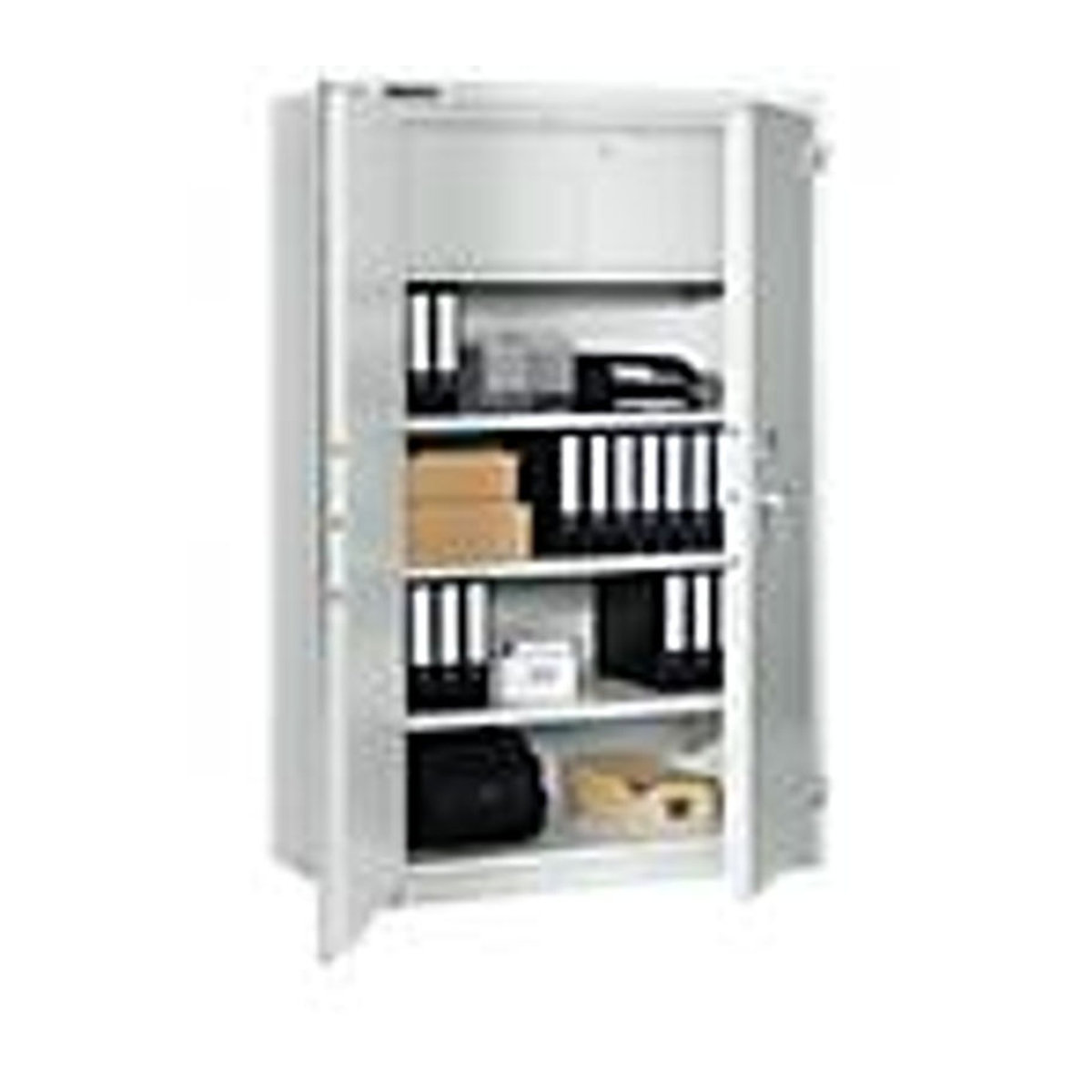 Schäfer Shop Select Aktenschrank FAS 1/12 aus Metall mit Drehtüren und Innenfach in Grau oder Weiß - Bild 2