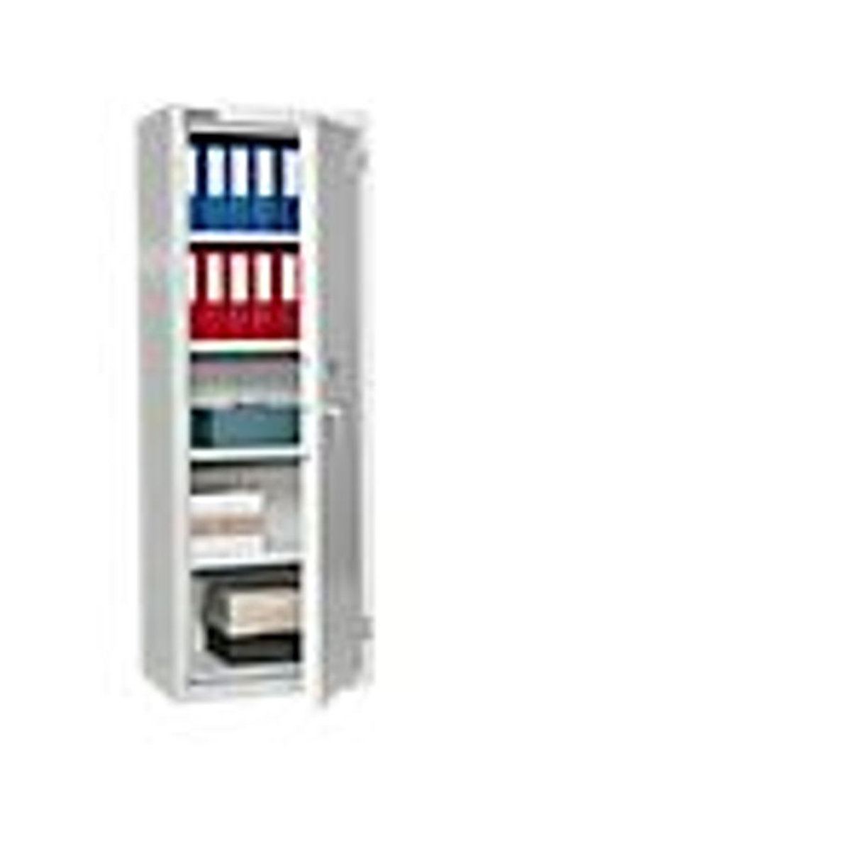 Schäfer Shop Select Aktenschrank FAS 2 aus Metall mit Drehtüren und Innenfach in Grau oder Weiß, B/T/H: 69 x 50 x 195 cm - Bild 2