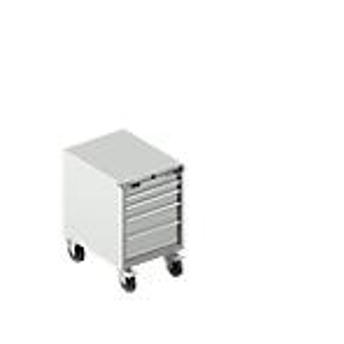 Schäfer Shop Select Rollcontainer aus Stahl mit 5 Schubladen, B/T/H: 71,7 x 57,2 x 92 cm, Grau/Blau - Bild 2