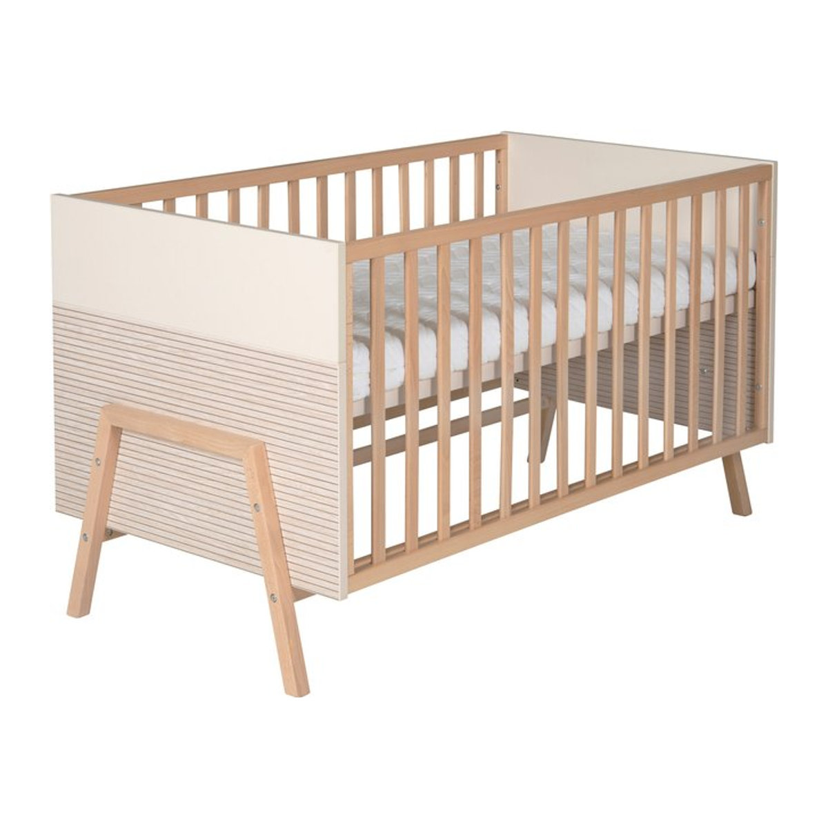 Schardt 2-tlg. Babyzimmer Happy Set aus Massivholz Buche in Beige und Natur im skandinavischen Design - Bild 1
