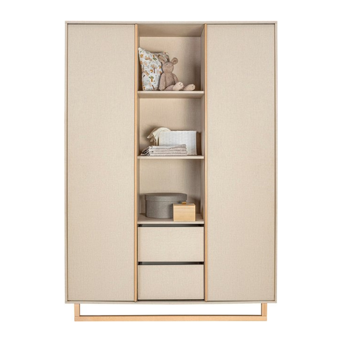Schardt Kleiderschrank Terry 2-türig mit Mittelregal in Buche Natur, B/T/H: 134,5 x 53 x 191 cm - Bild 1