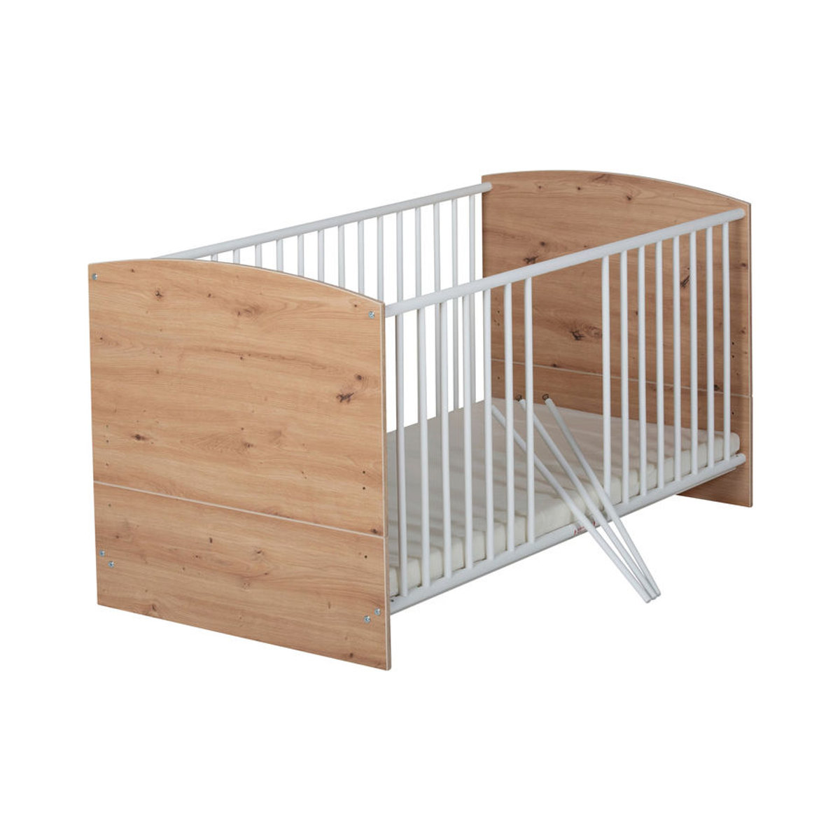 Schardt Kombi-Bett Pepe Babybett aus Buche mit Schlupfstäben, B/T/H: 70 x 140 x 79,5 cm - Bild 4