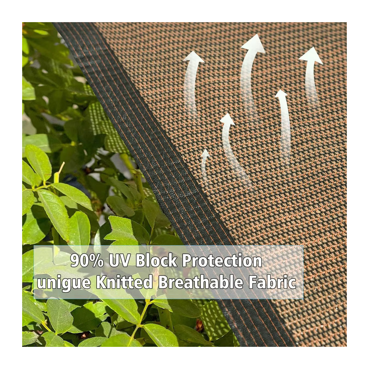 Schattennetz für Garten und Balkon als Markisenersatz zur Sonnenschutz Abdeckung, 3 x 3 m - Bild 2
