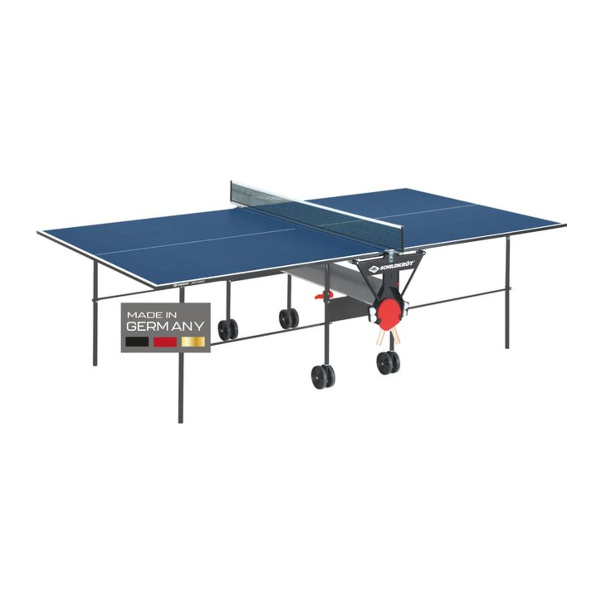 SCHILDKRÖT Tischtennisplatte Joker Indoor Tischtennistisch klappbar in Schwarz oder Blau - Bild 1