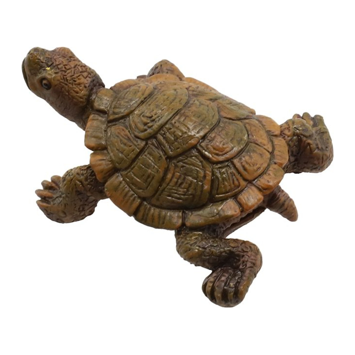 Schildkröten Statue Ornament in Braun aus Kunstharz für Aquarium und Garten Dekoration, B/H: 5,6 x 7 cm - Bild 1