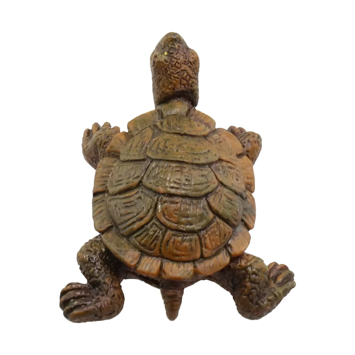 Schildkröten Statue Ornament in Braun aus Kunstharz für Aquarium und Garten Dekoration, B/H: 5,6 x 7 cm - Bild 3