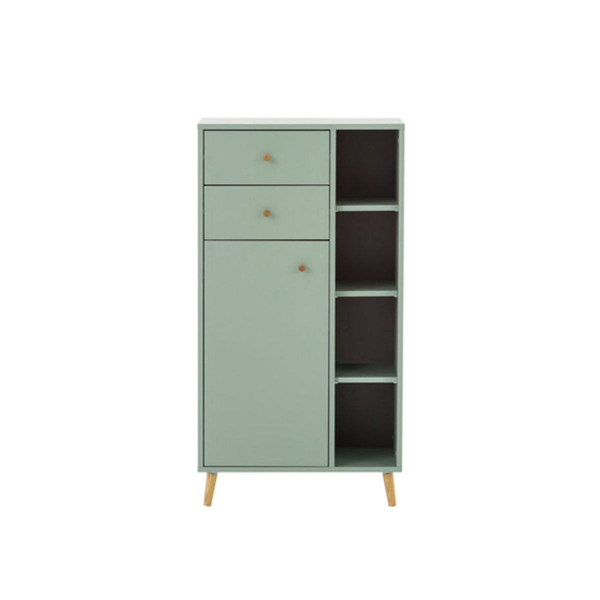 Schildmeyer Highboard Bjarne in Grün aus Holzwerkstoff und Metall, B/H/T: 33 x 113,4 x 60,2 cm - Bild 4