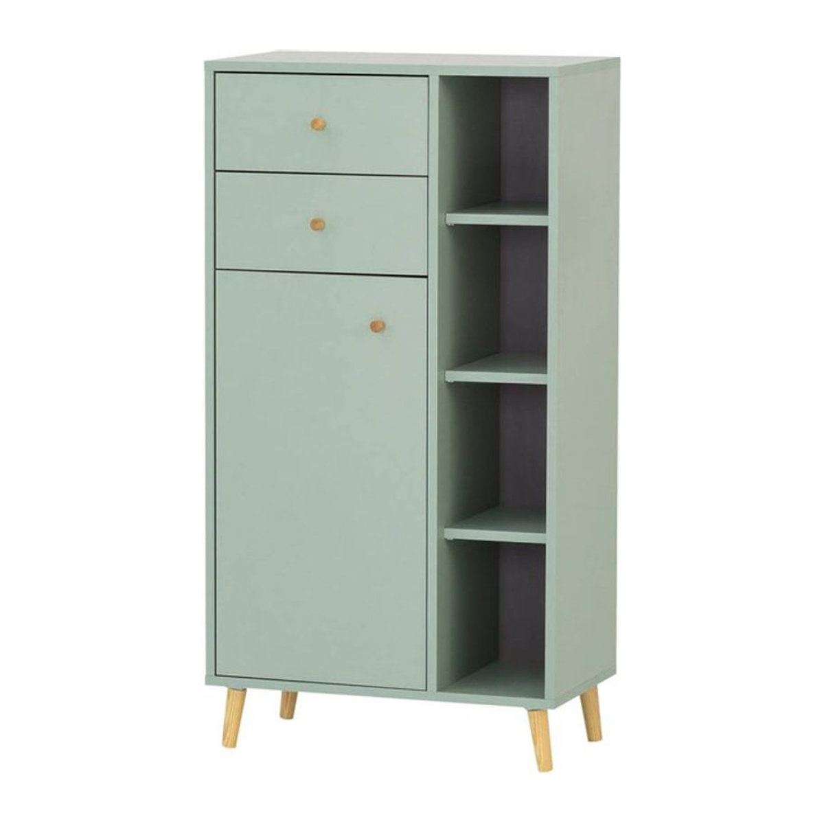Schildmeyer Highboard Bjarne in Grün aus Holzwerkstoff und Metall, B/H/T: 33 x 113,4 x 60,2 cm - Bild 5
