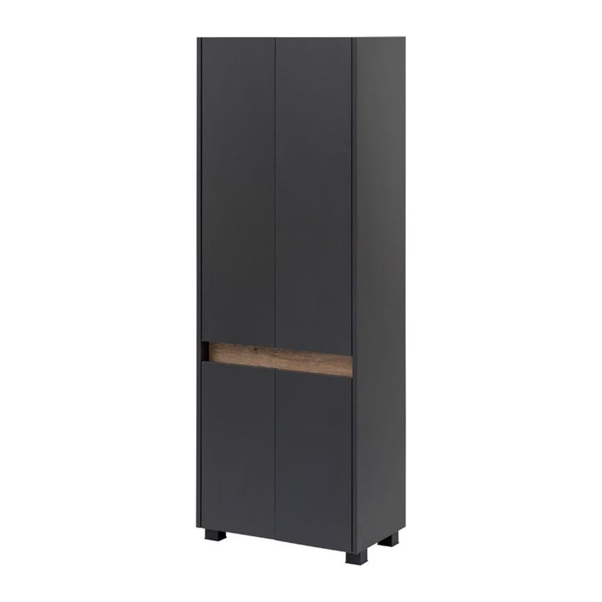 SCHILDMEYER Hochschrank Cosmo Vorratsschrank mit Drehtüren, Anthrazit, B/H/T: 56,9 x 164,5 x 33 cm - Bild 1