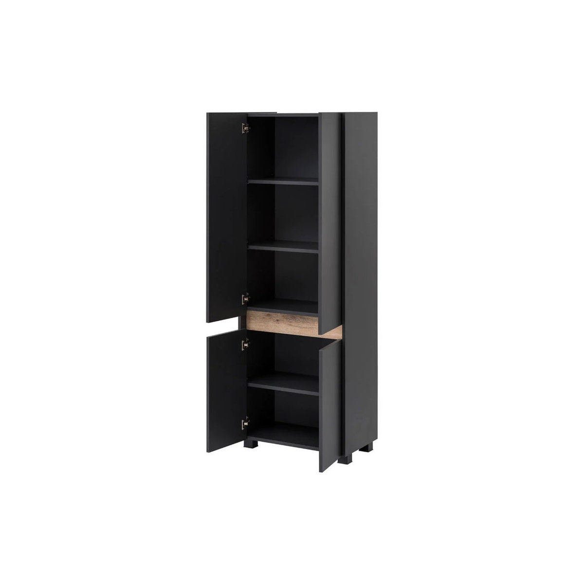 SCHILDMEYER Hochschrank Cosmo Vorratsschrank mit Drehtüren, Anthrazit, B/H/T: 56,9 x 164,5 x 33 cm - Bild 4