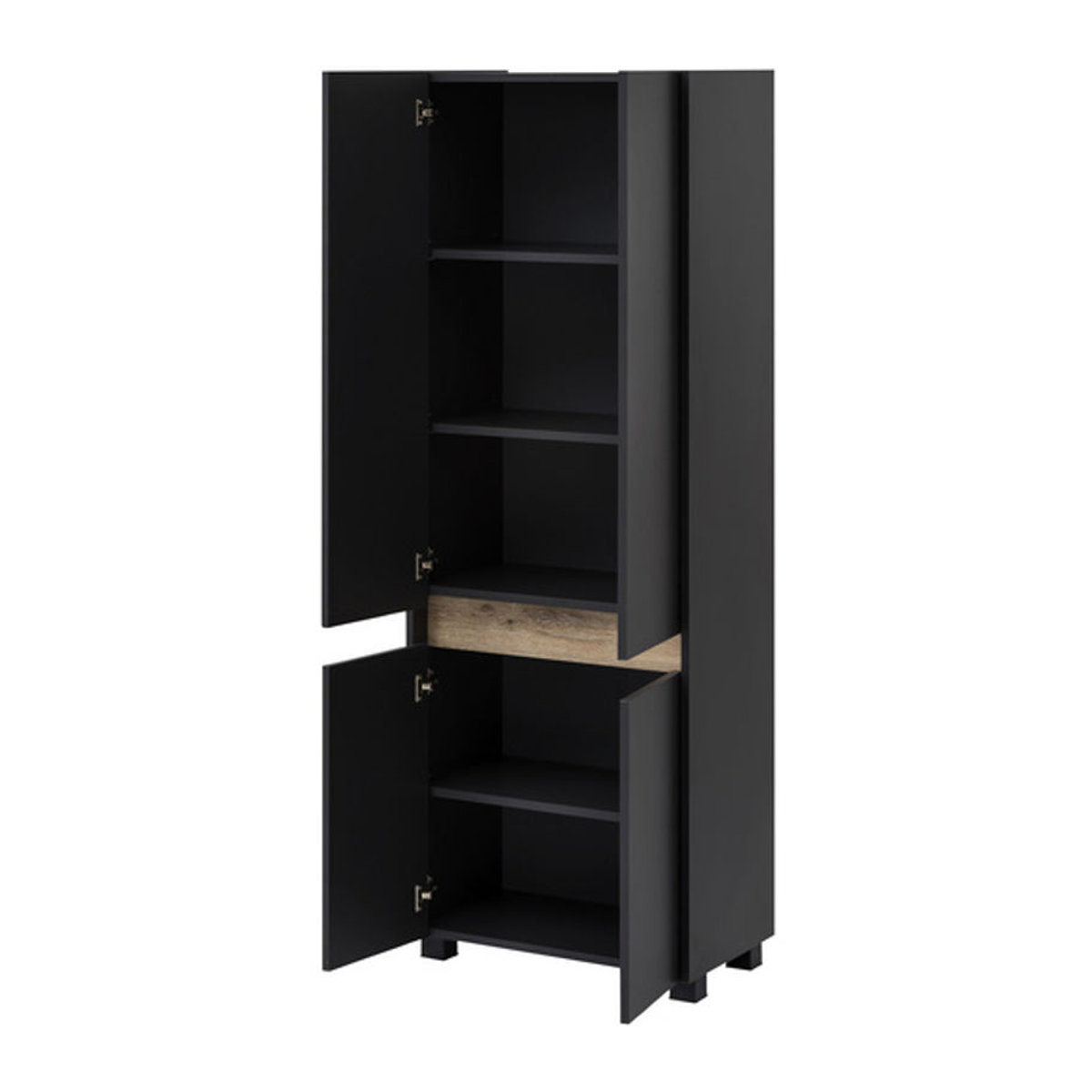 SCHILDMEYER Hochschrank Cosmo Vorratsschrank mit Drehtüren, Anthrazit, B/H/T: 56,9 x 164,5 x 33 cm - Bild 7