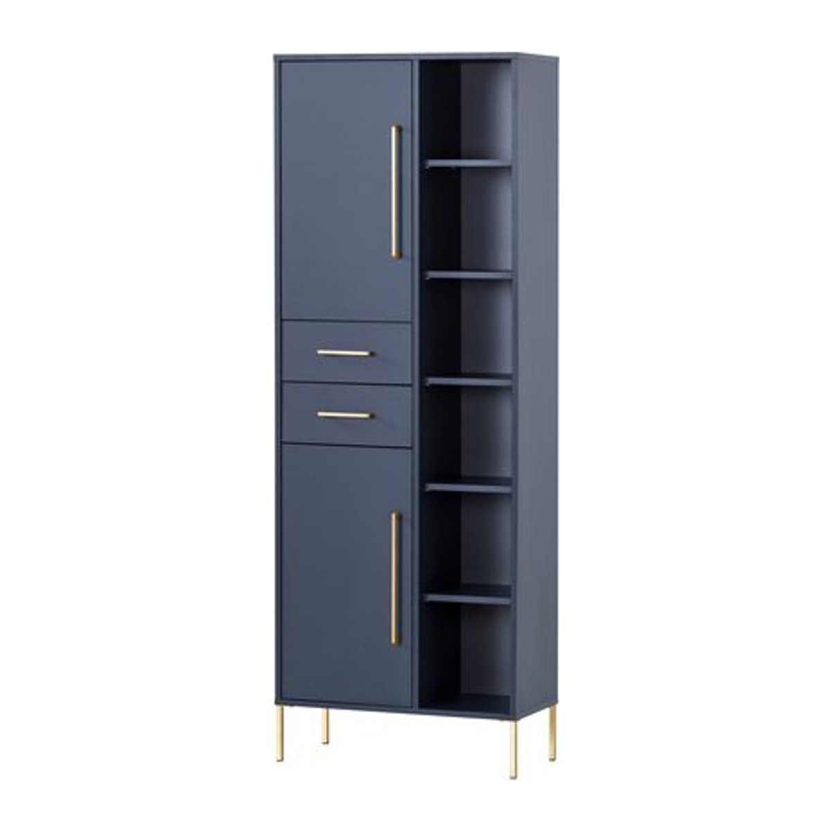 Schildmeyer Hochschrank Kent in Blau mit Soft-Close und verstellbaren Regalböden, B/T/H: 33,1 x 67,1 x 184,3 cm - Bild 1