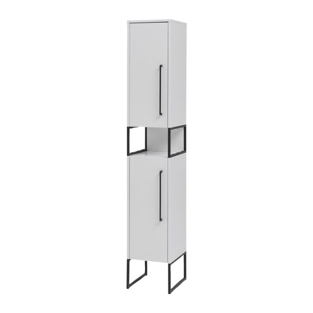 Schildmeyer Hochschrank Limone Vorratsschrank in Weiß und Anthrazit mit Drehtüren, B/H/T: 30,4 x 183,4 x 33,1 cm - Bild 1
