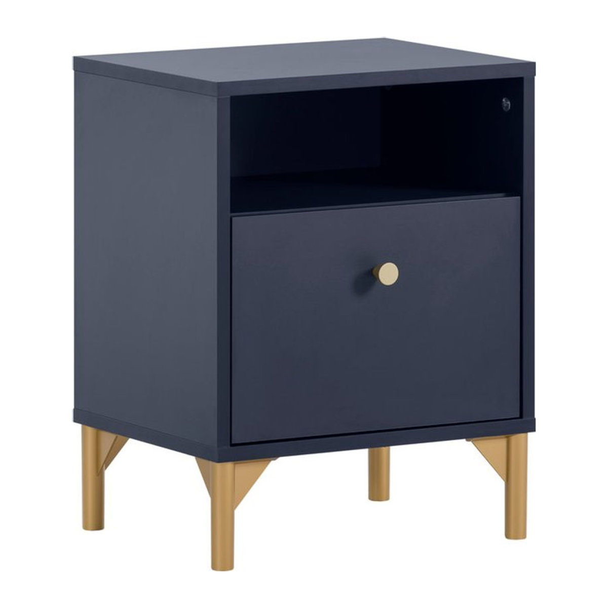 Schildmeyer Nachttisch Alfa 400 1SK in Blau B/H/T: 40,3 x 53,2 x 33,5 cm - Bild 1