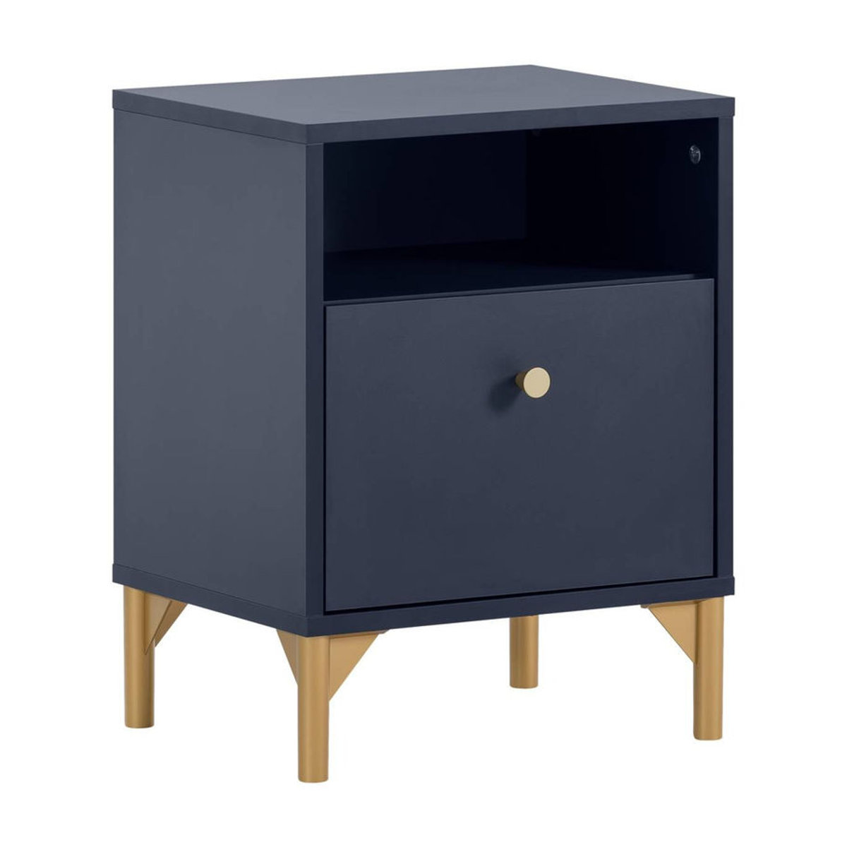 Schildmeyer Nachttisch Alfa 400 1SK in Blau B/H/T: 40,3 x 53,2 x 33,5 cm - Bild 4