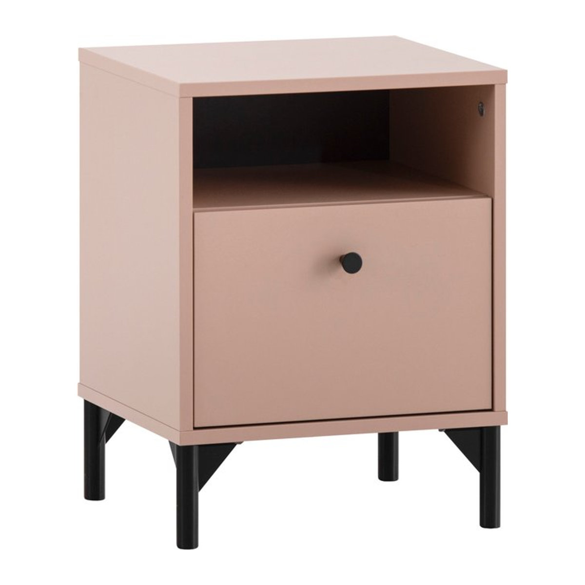 Schildmeyer Nachttisch Smash in Apricot, moderner Beistelltisch aus Metall und Kunststoff, B/H/T: 40,3 x 53,2 x 33,05 cm - Bild 1