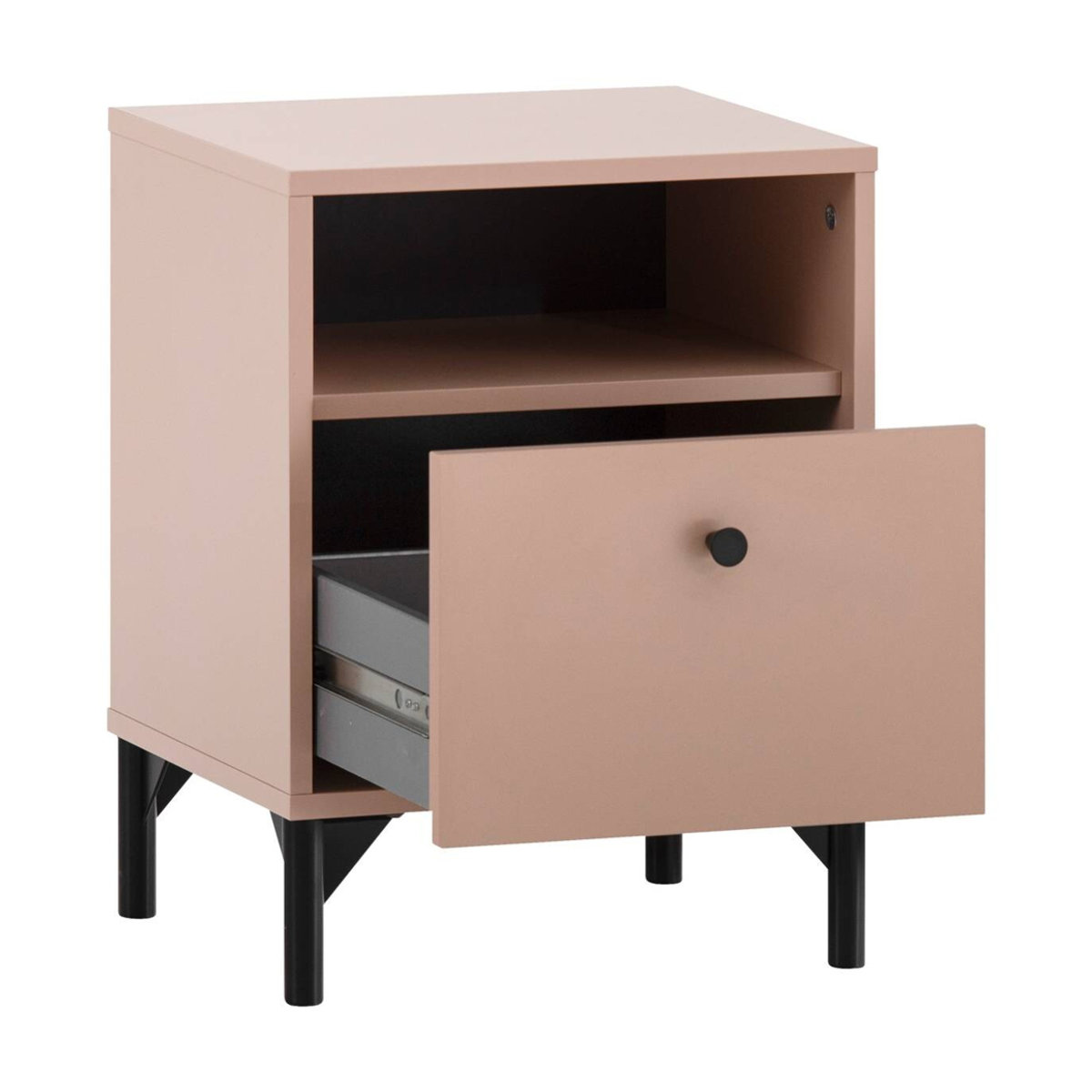 Schildmeyer Nachttisch Smash in Apricot, moderner Beistelltisch aus Metall und Kunststoff, B/H/T: 40,3 x 53,2 x 33,05 cm - Bild 4