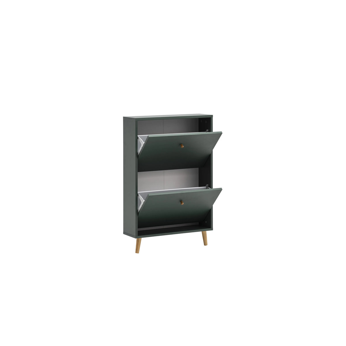 SCHILDMEYER Schuhkipper Bjarne 2-reihig in Waldgrün mit Eiche und Metall, B/H/T: 59,8 x 92,2 x 20 cm - Bild 3