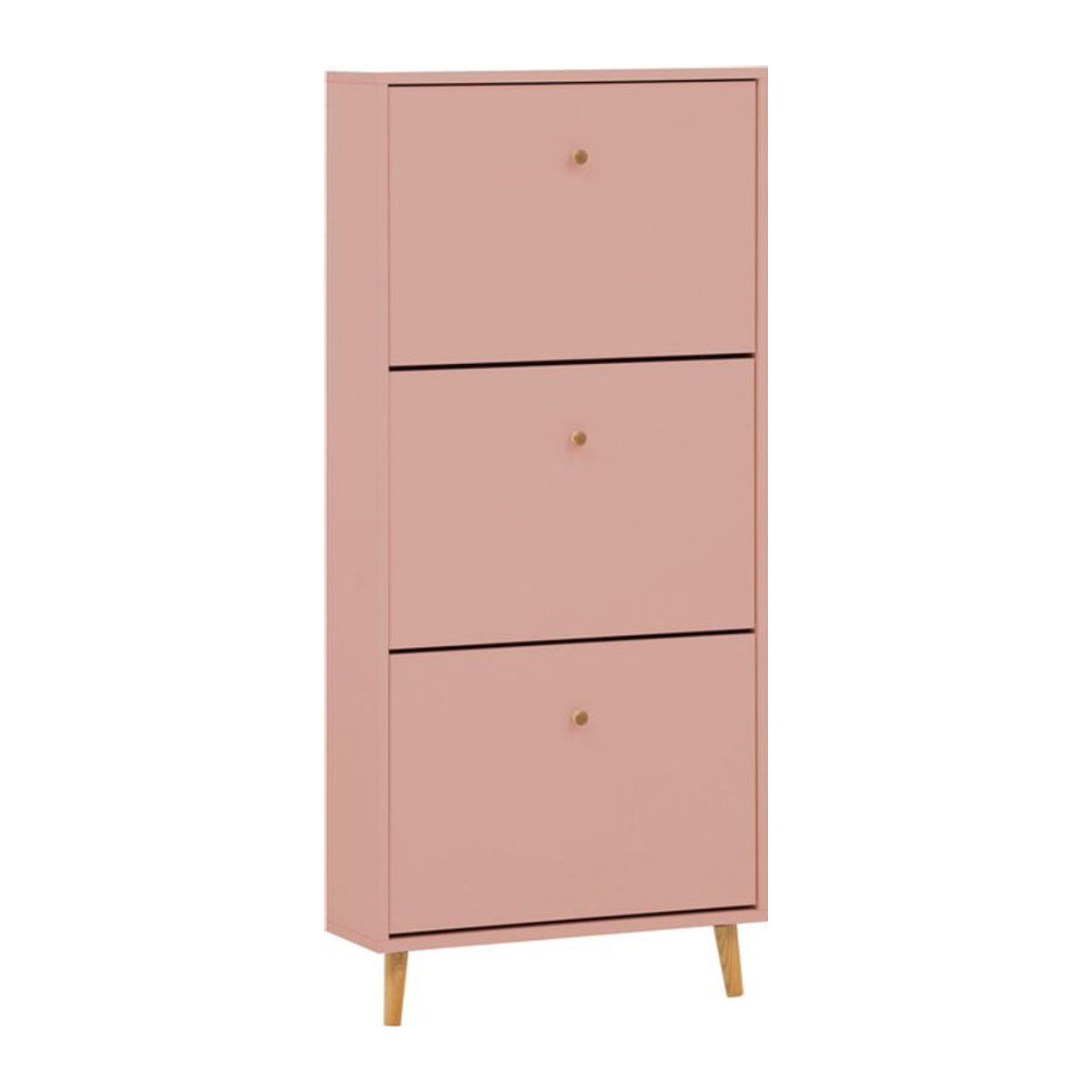 Schildmeyer Schuhkipper Bjarne in Apricot mit 3 Drehtüren, Skandinavisch Modern, B/H/T: 59,8 x 131 x 19,55 cm - Bild 1