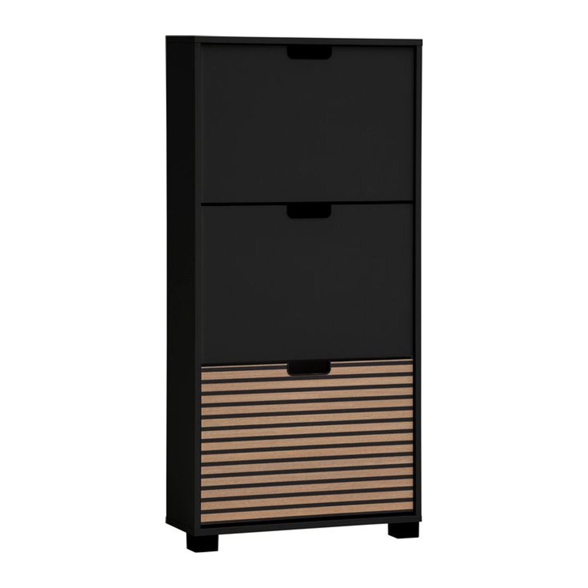 SCHILDMEYER Schuhkipper Ryker, 3er-Schuhschrank in Schwarz, B/H/T: 59,8 x 124 x 19,5 cm - Bild 1