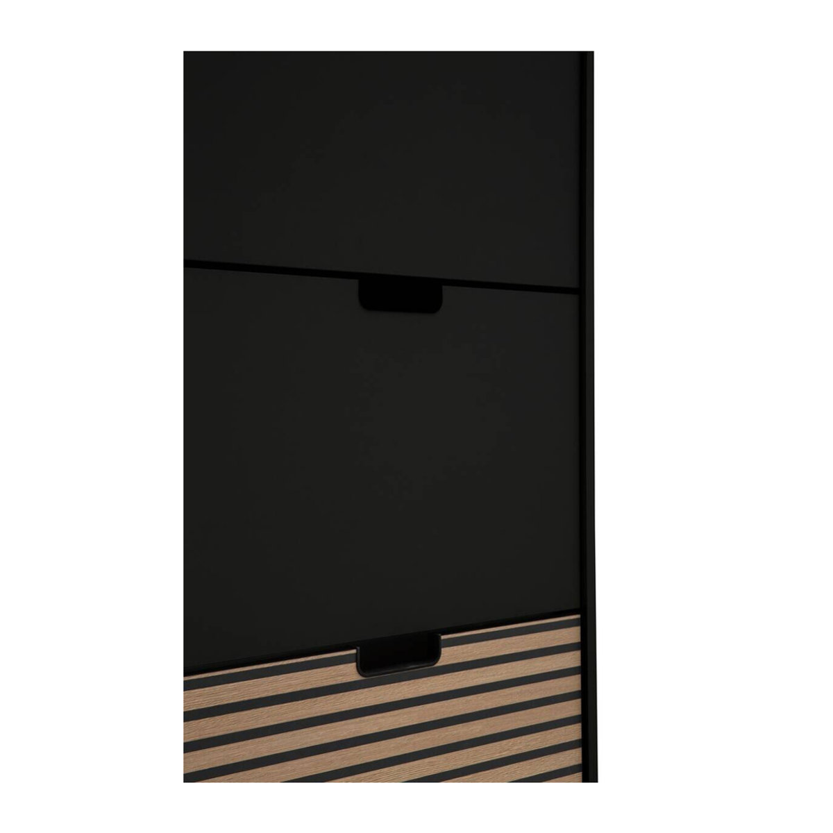 SCHILDMEYER Schuhkipper Ryker, 3er-Schuhschrank in Schwarz, B/H/T: 59,8 x 124 x 19,5 cm - Bild 2