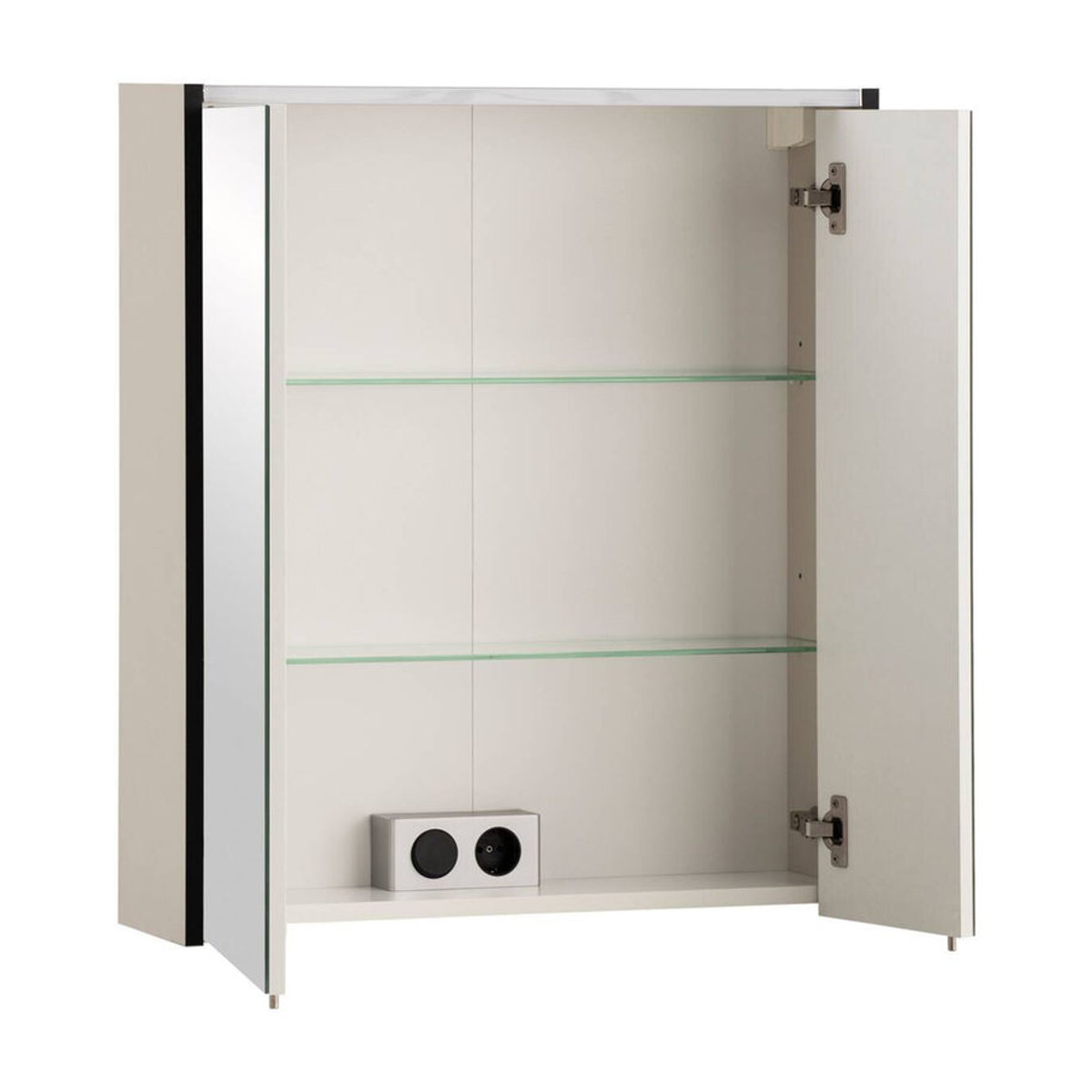 Schildmeyer Spiegelschrank Edda mit LED Beleuchtung in Cremebeige, B/H/T: 63,5 x 72,4 x 17,5 cm - Bild 3
