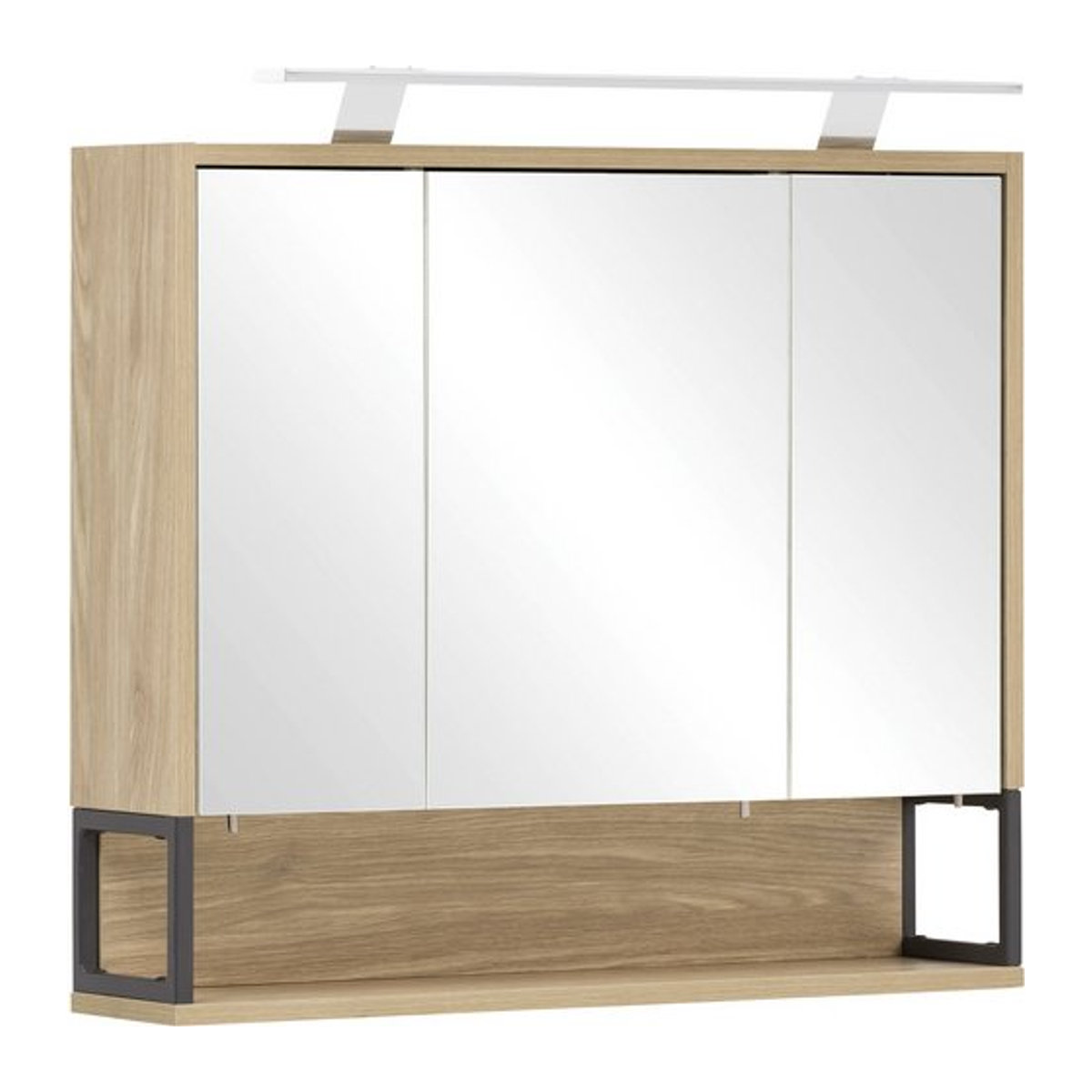 Schildmeyer Spiegelschrank Limone Eiche hell Wandspiegel B/H/T: 70 x 68 x 16 cm - Bild 1