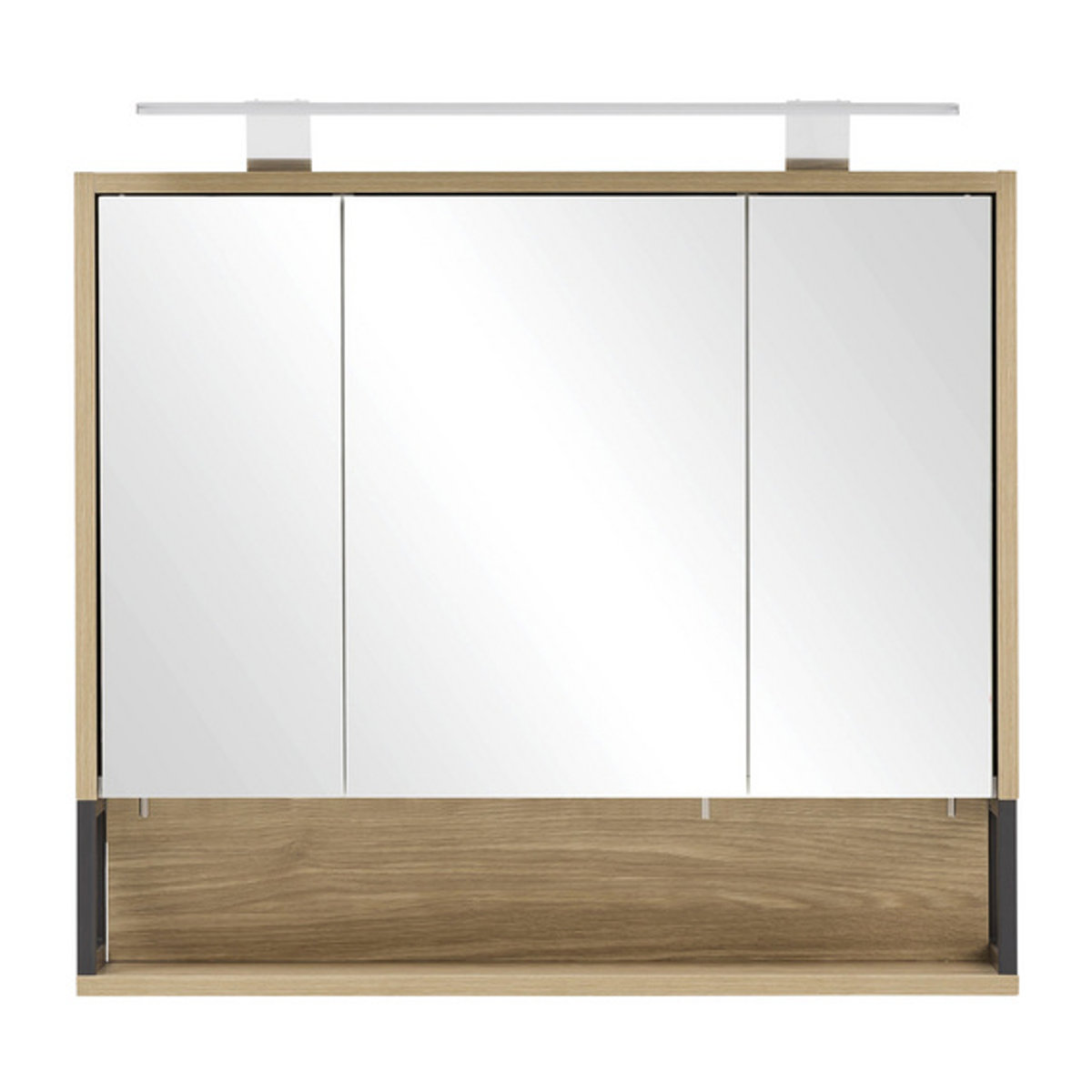 Schildmeyer Spiegelschrank Limone Eiche hell Wandspiegel B/H/T: 70 x 68 x 16 cm - Bild 4