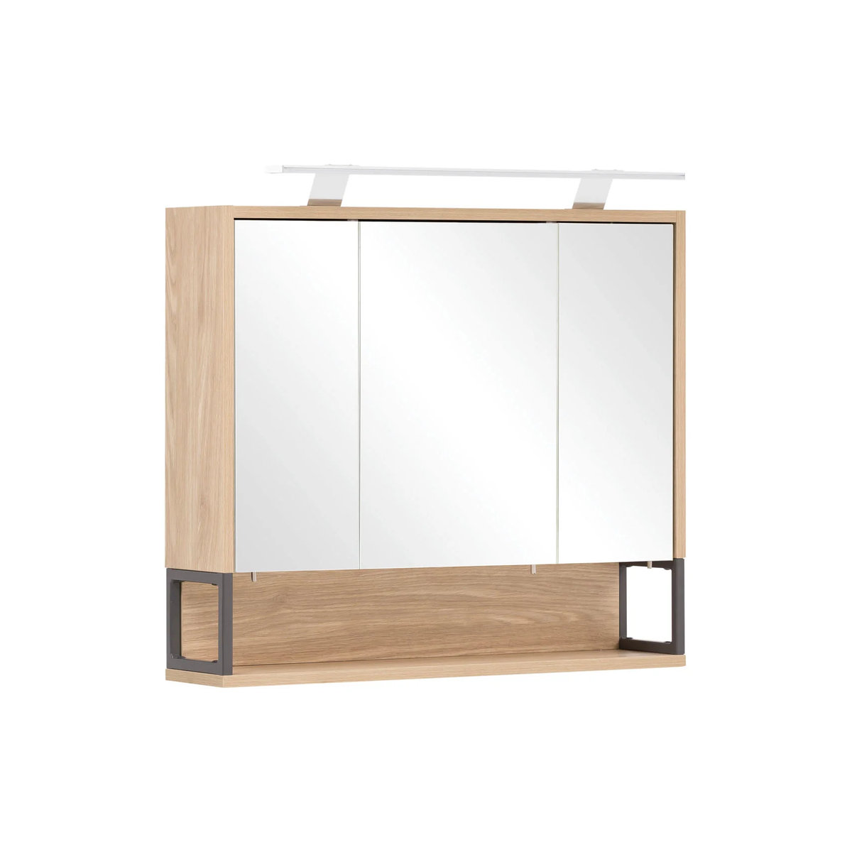 Schildmeyer Spiegelschrank Limone Eiche hell Wandspiegel B/H/T: 70 x 68 x 16 cm - Bild 6