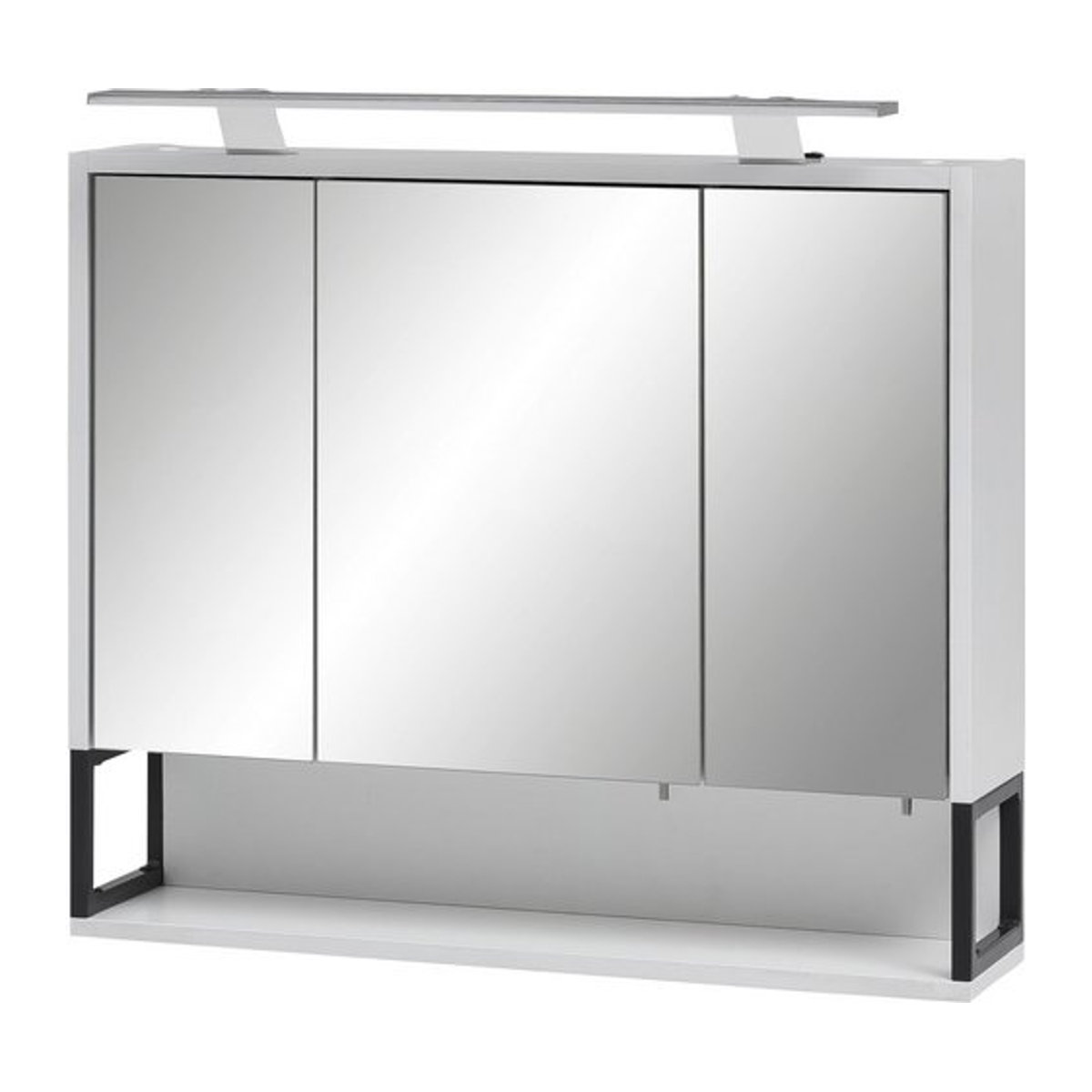 SCHILDMEYER Spiegelschrank Limone weiß, 3-türig, B/H/T: 70 x 66,1 x 16 cm - Bild 1