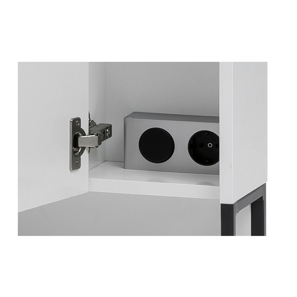 SCHILDMEYER Spiegelschrank Limone weiß, 3-türig, B/H/T: 70 x 66,1 x 16 cm - Bild 3