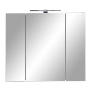 Schildmeyer Spiegelschrank Limone weiß, B/H/T: 80 x 74,4 x 16 cm