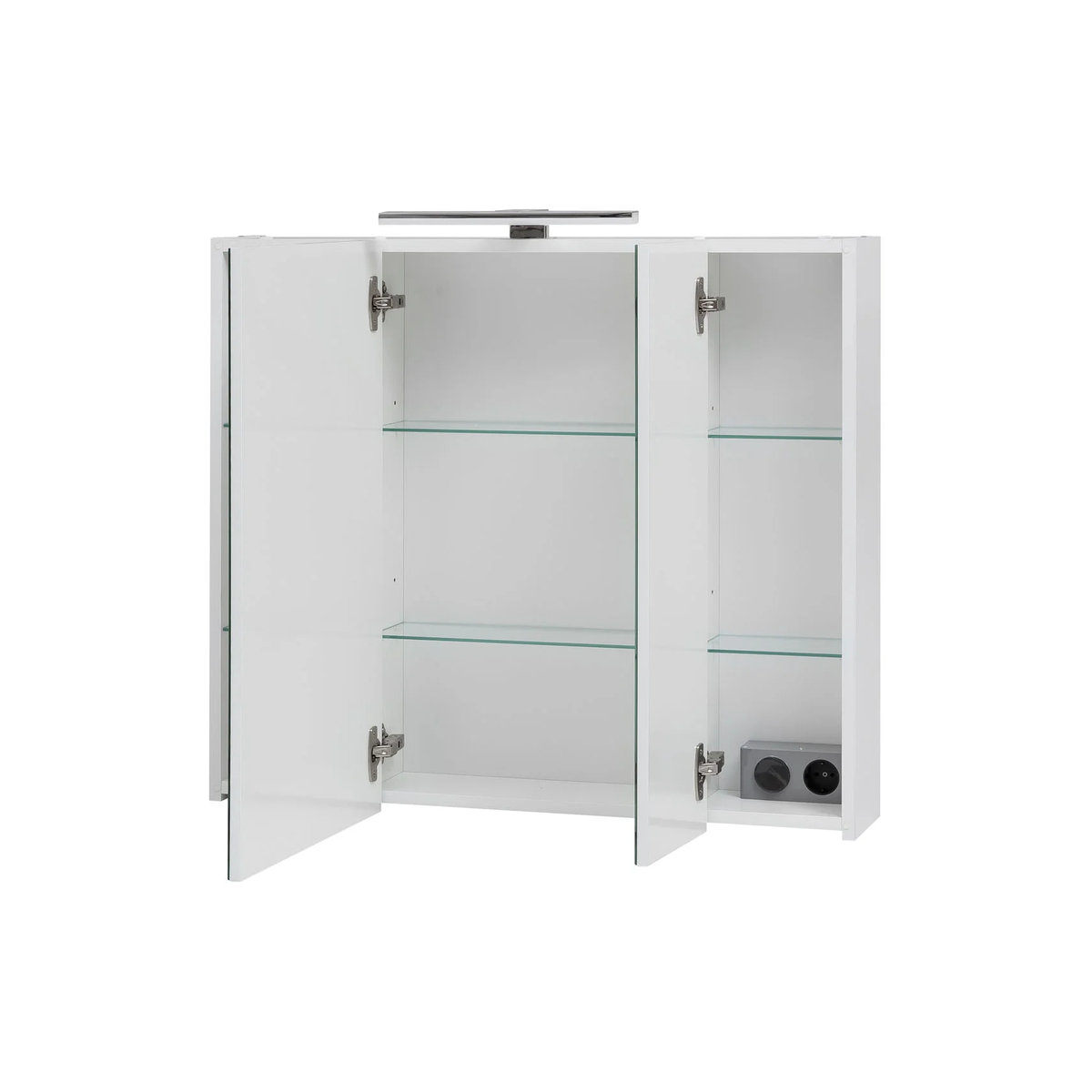 Schildmeyer Spiegelschrank Limone weiß, B/H/T: 80 x 74,4 x 16 cm - Bild 4