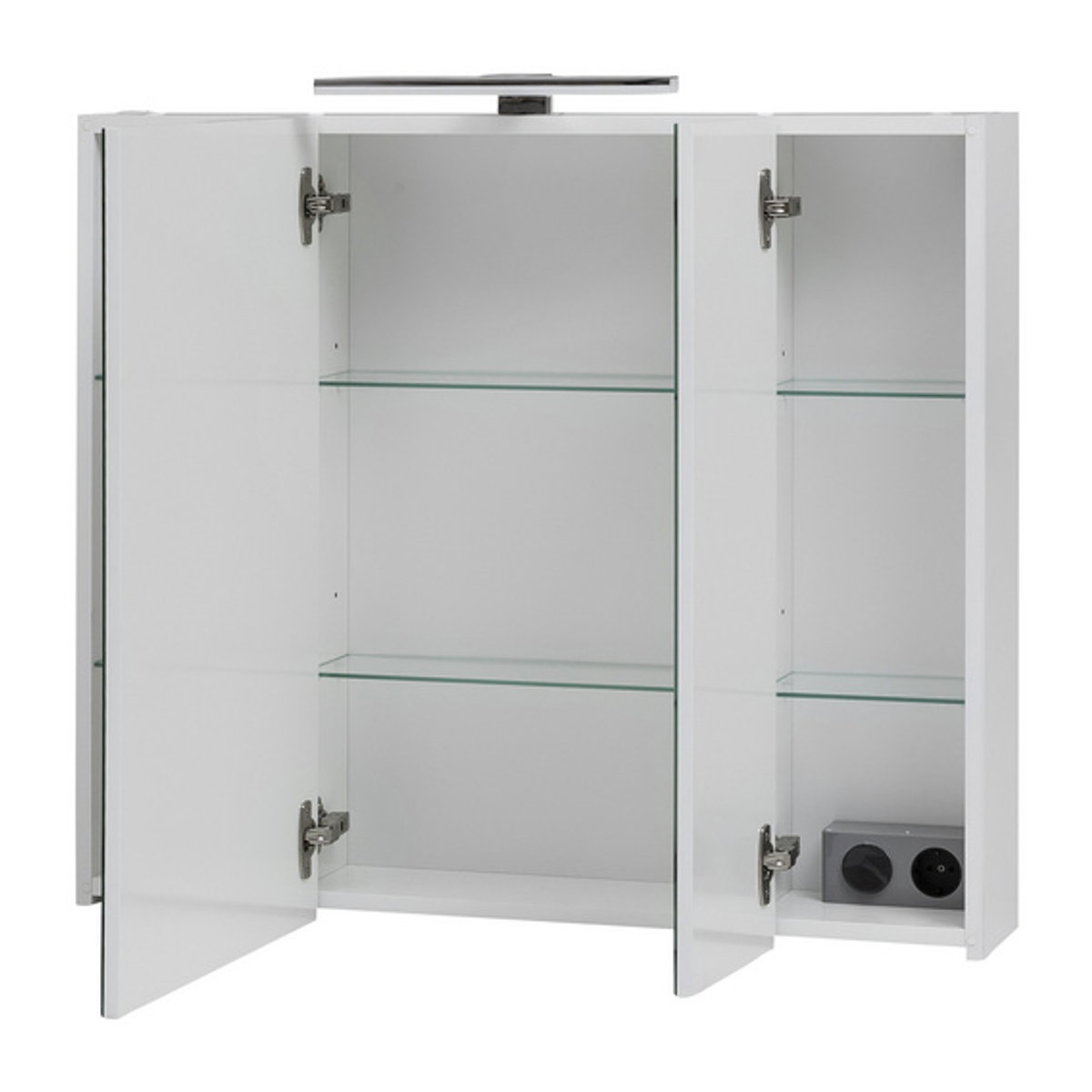 Schildmeyer Spiegelschrank Limone weiß, B/H/T: 80 x 74,4 x 16 cm - Bild 6