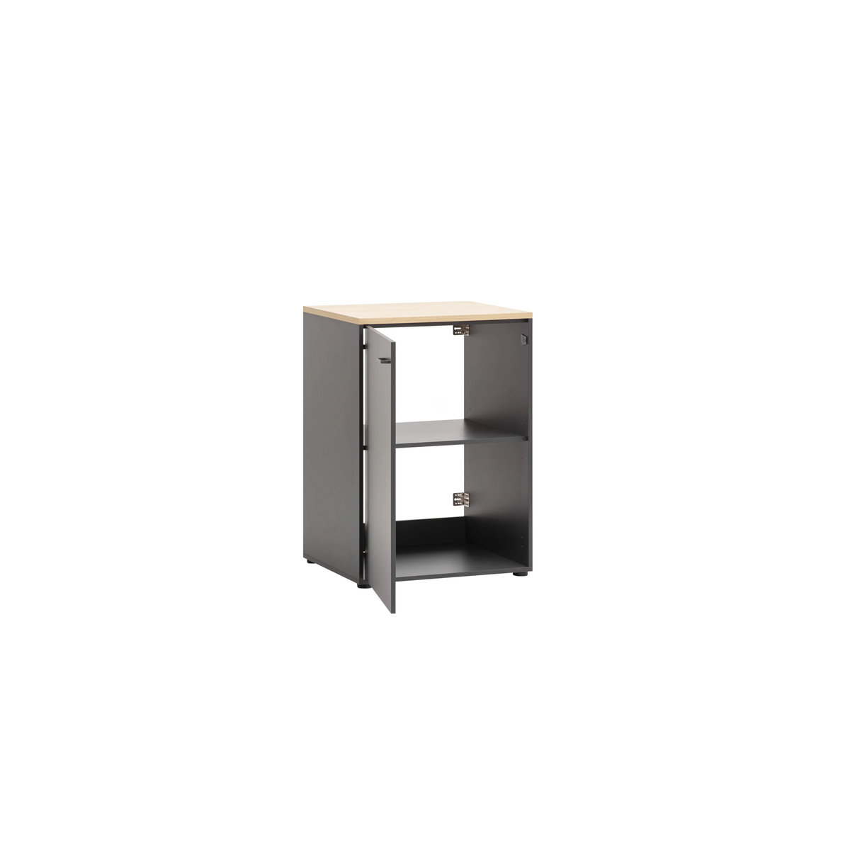 Schildmeyer Unterschrank Solea in Anthrazit mit Drehtüren, B/T/H: 67,1 x 60 x 95,8 cm - Bild 2