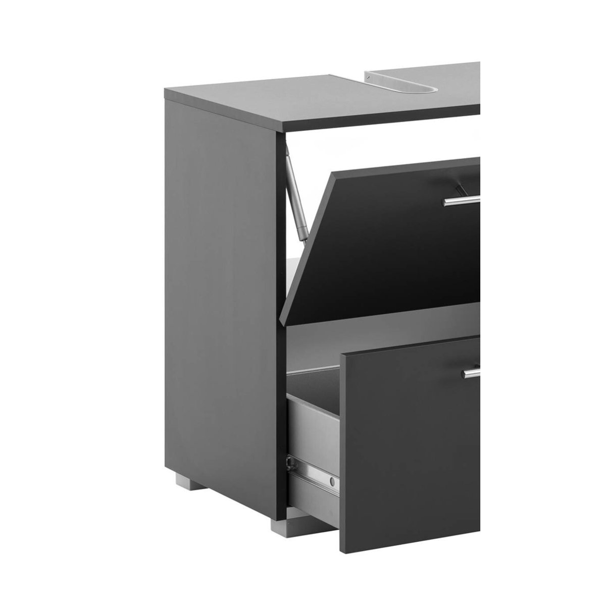 Schildmeyer Waschbeckenunterschrank Carlos in Anthrazit mit Drehtüren, B/H/T: 40,2 x 59,1 x 35 cm - Bild 3